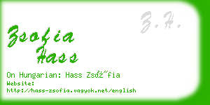 zsofia hass business card